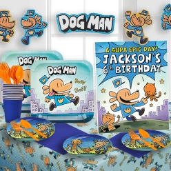 *Dog Man PERSONALIZED Deluxe Party Pack for 16